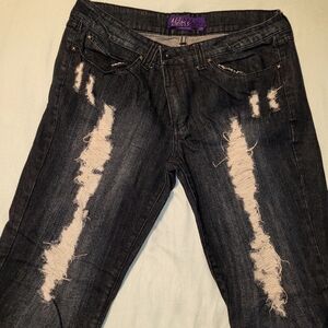 Distressed Black Jeans